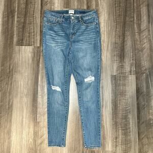 Frayed Jeans High Rise Skinny Distressed Jeans - 30